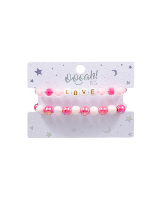 Love Beaded Stretch Kids Bracelet Set