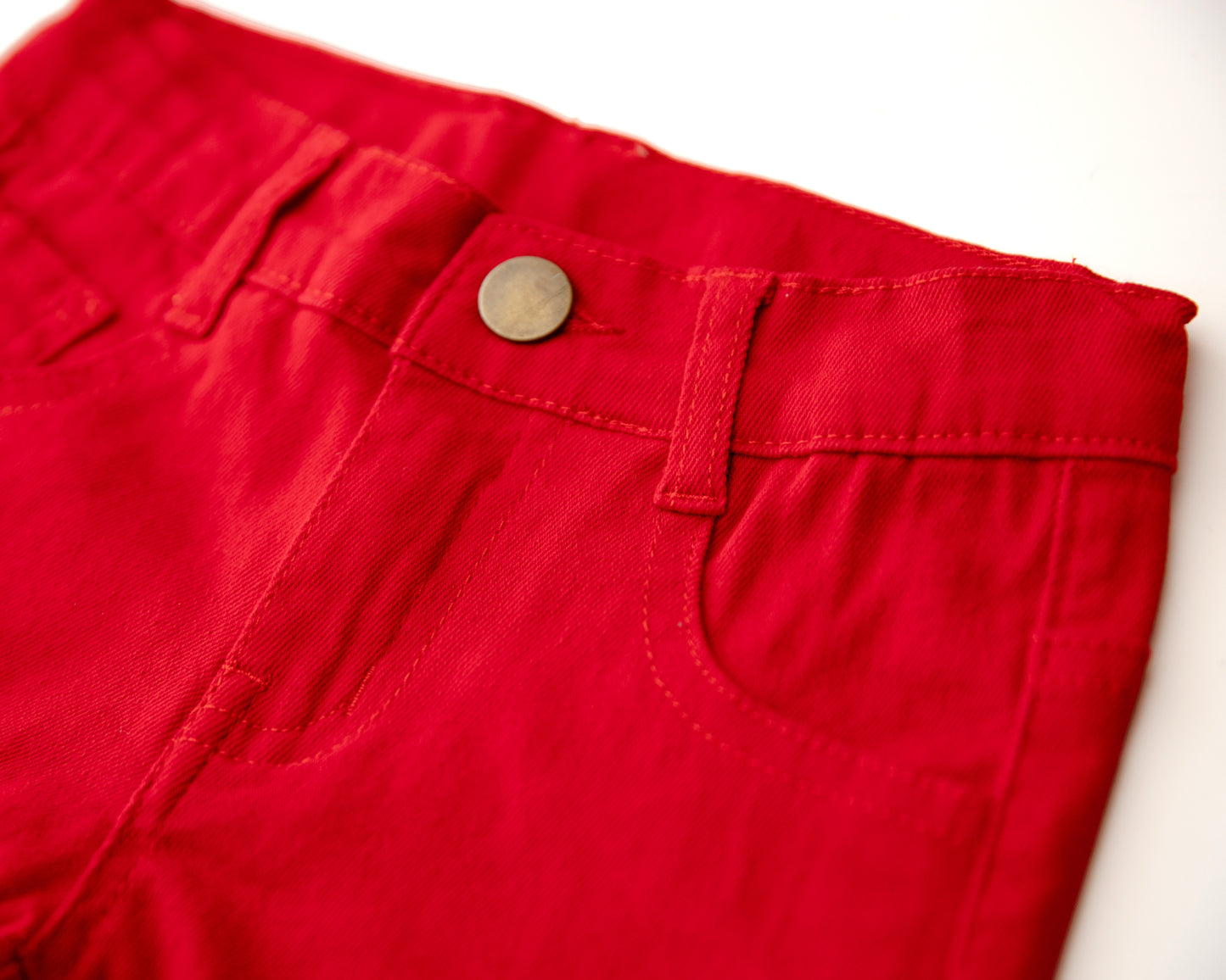Liberty Red Denim Shorts