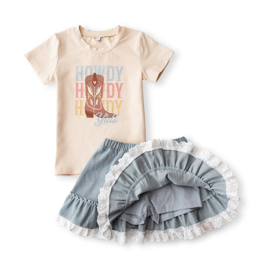Howdy Y'all Tee & Skort Set *Pre-Order - Ships May 2026*
