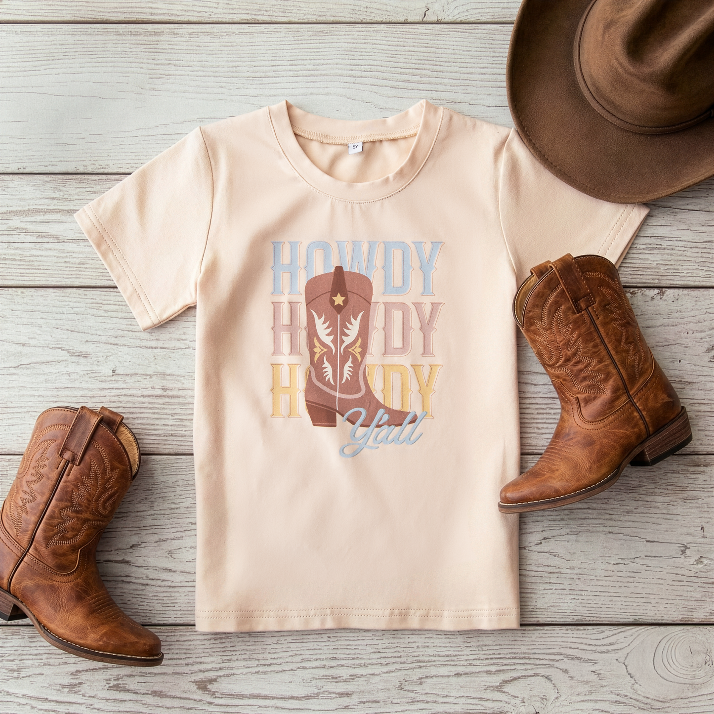 Howdy Y'all Boys Tee - Ready To Ship