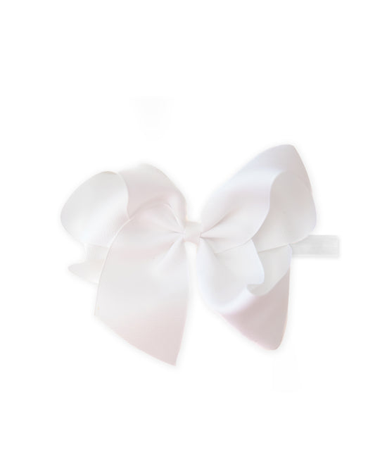 White Classic Hair Bow