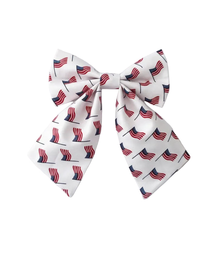 American Girl Flag Hair Bow