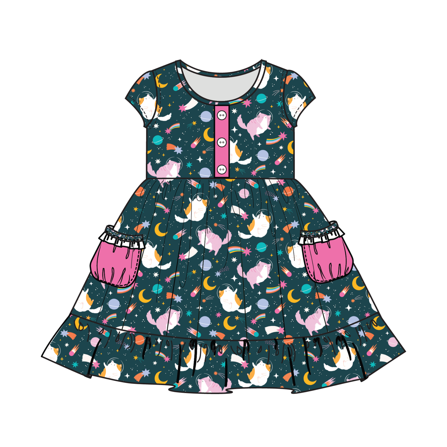 Catstronaut Knit Dress *Pre-Order - Ships July 2026*
