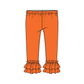 Orange Knit Ruffle Pant - Ready to Ship