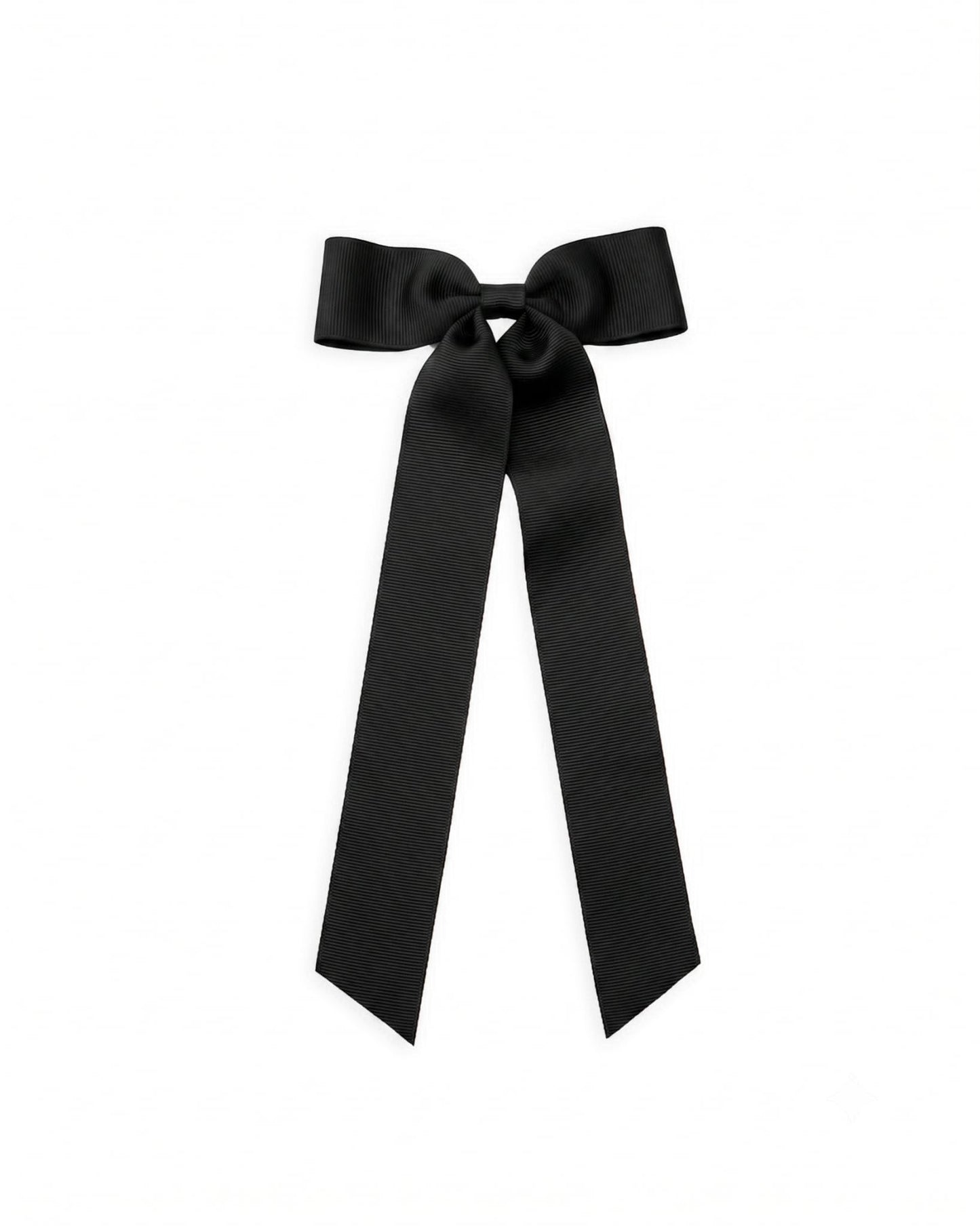 Black Long Tail Hair Bow