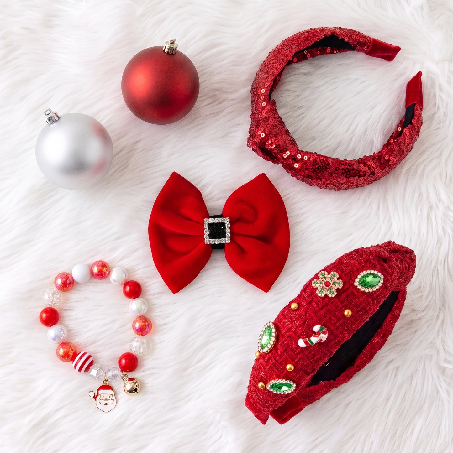 Santa Bow (Plush Velvet)