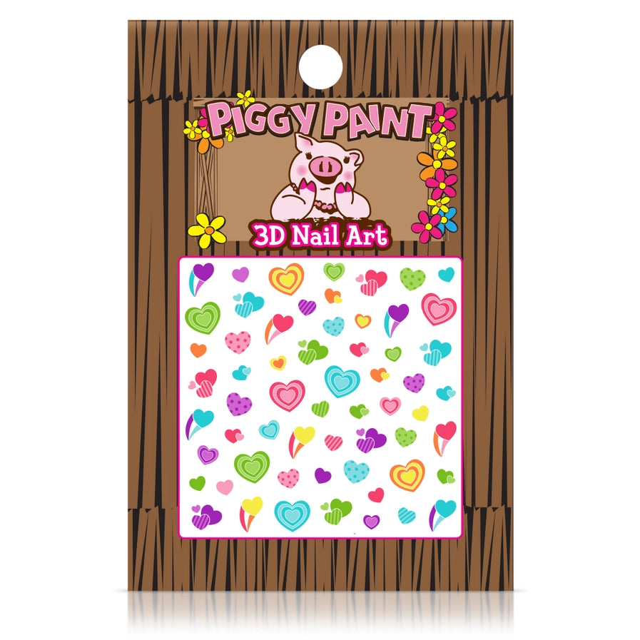 Piggy Paint 3D Nail Art - Hearts