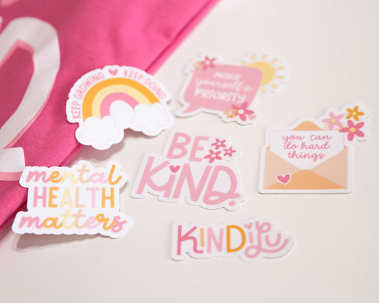 Kindilu Mental Health Sticker Pack (Ready to Ship)