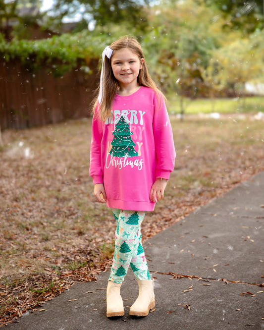 Merry, Merry Girls Sweatshirt & Legging Set *Pre-Order*
