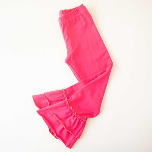 Pink Knit Ruffle Pant (Ready to Ship)