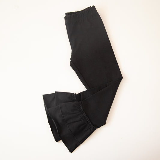 Black Knit Ruffle Pant (Ready to Ship)