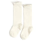Ivory Lace Top Knee High Socks