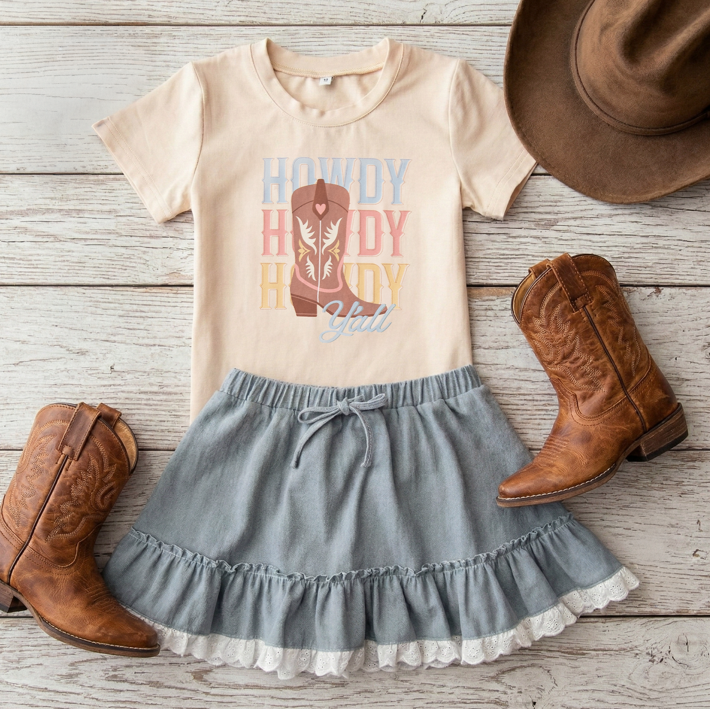 Howdy Y'all Tee & Skort Set *Pre-Order - Ships May 2026*