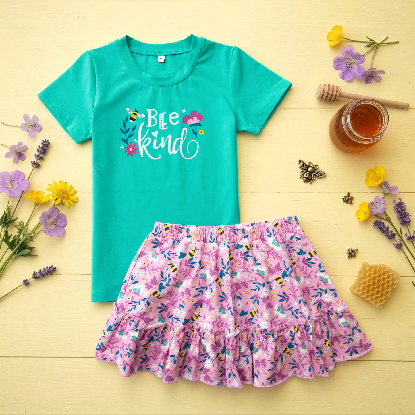 Bee Kind Tee & Skort Set *Pre-Order - Ships May 2026*