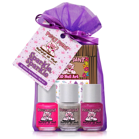 Sparkle, Sparkle Gift Set - Piggy Paint Non-Toxic Kids Nail Polish