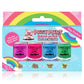 Stay Positive Rainbow 4 Polish Box - Piggy Paint Non-Toxic Kids Nail Polish