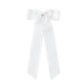 White Long Tail Ribbon Hair Bow