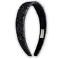 Black Tapered Chunky Glitter Headband
