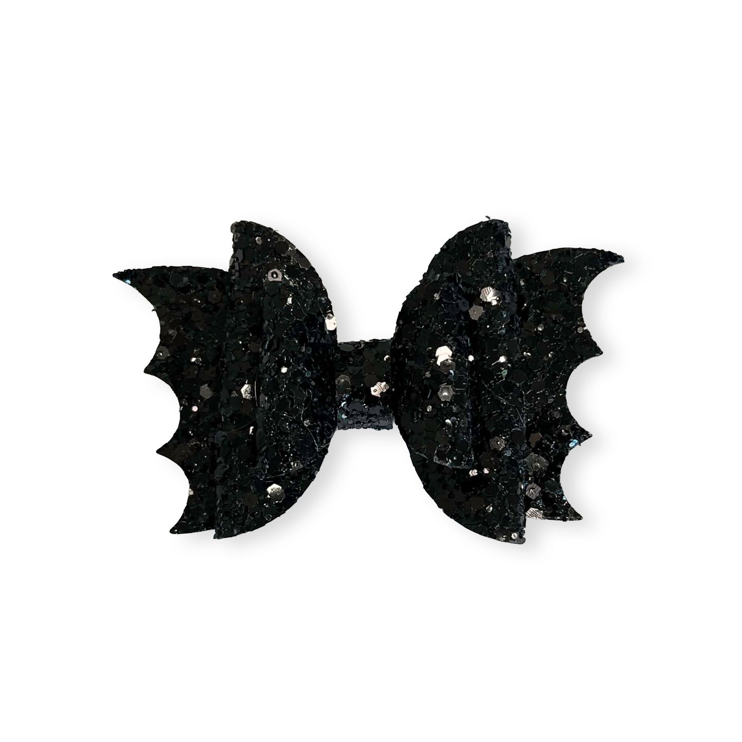 Black Glitter Bat Hair Clip