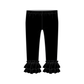 Black Knit Ruffle Pant - Ready to Ship