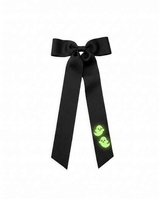 Spooky Ghost Long Tail Bow {Glow in the Dark}