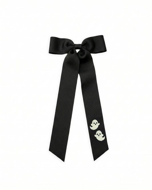 Spooky Ghost Long Tail Bow {Glow in the Dark}