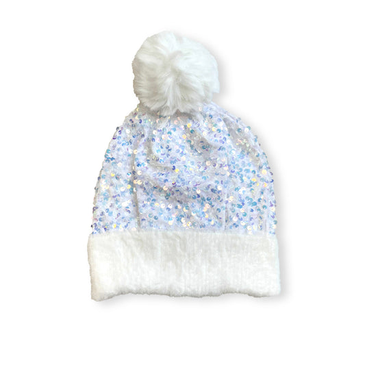 White Sequin Beanie