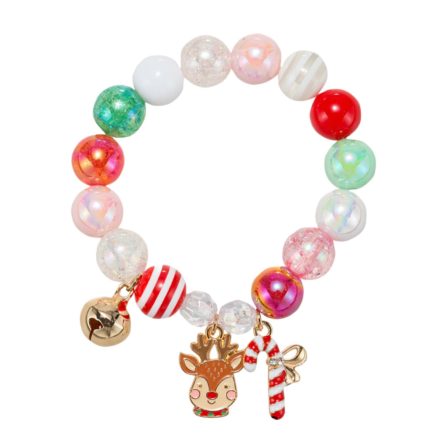 Festive Reindeer & Candy Cane Bracelet (Kids)