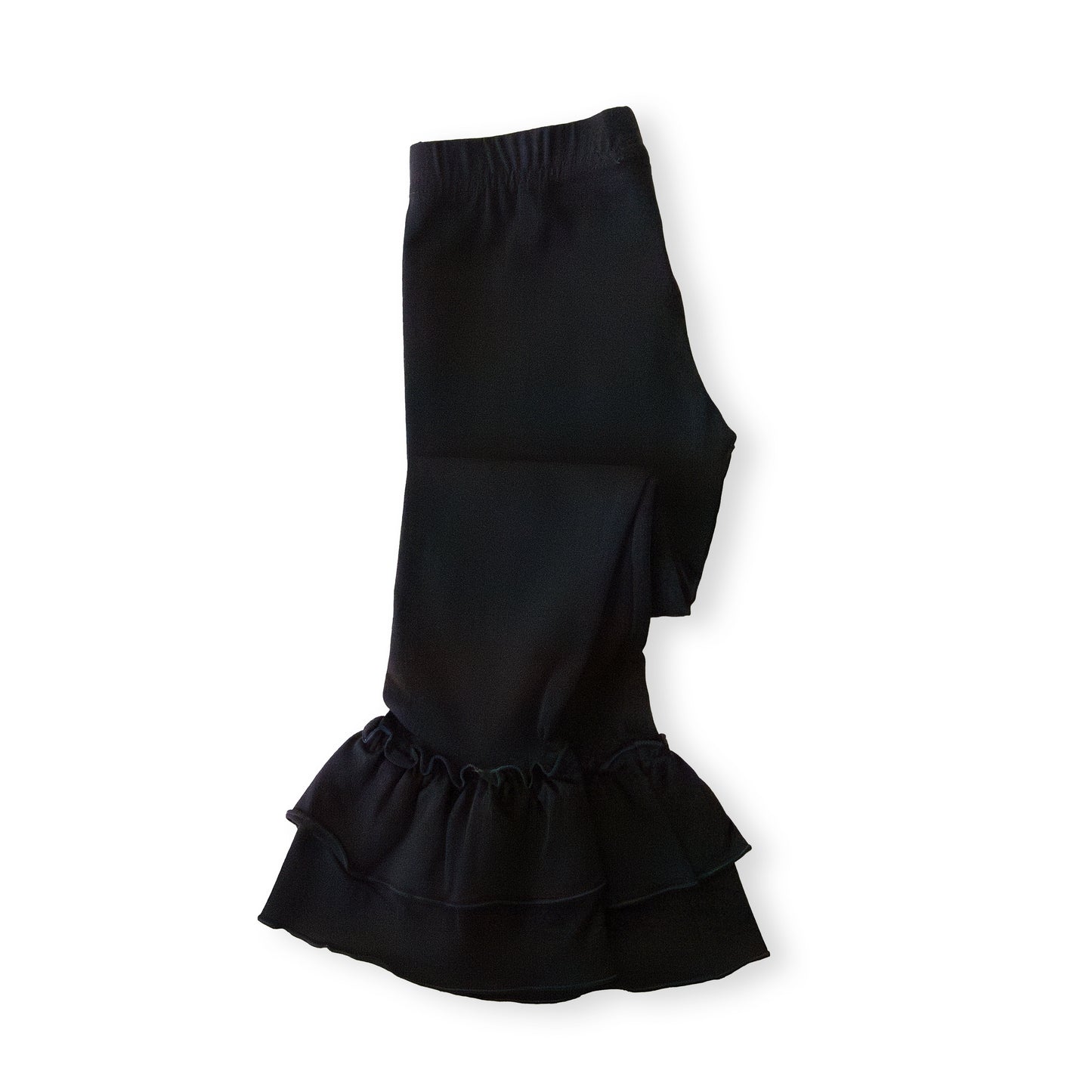 Black Knit Ruffle Pant - Ready to Ship