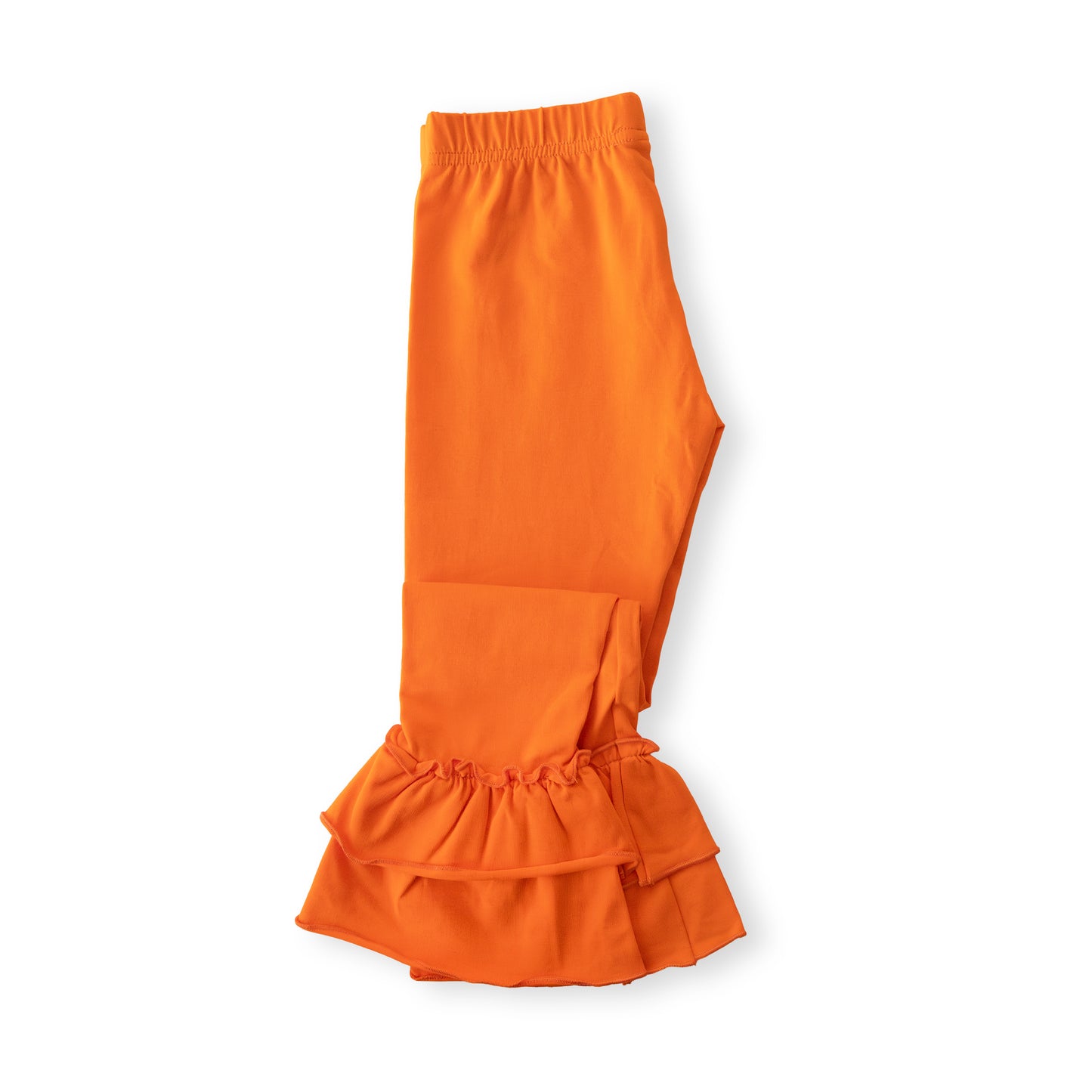 Orange Knit Ruffle Pant - Ready to Ship