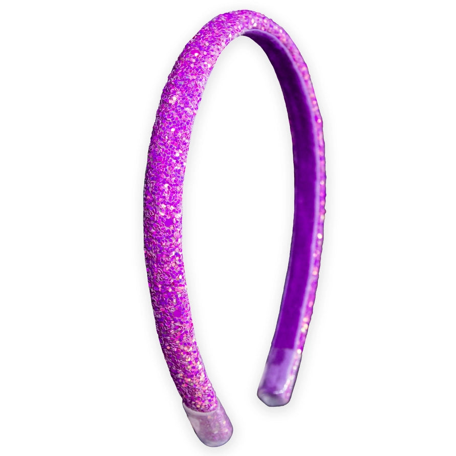 Purple Glitter Thin Headband
