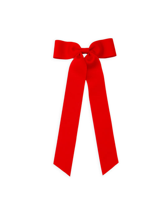 Red Long Tail Hair Bow