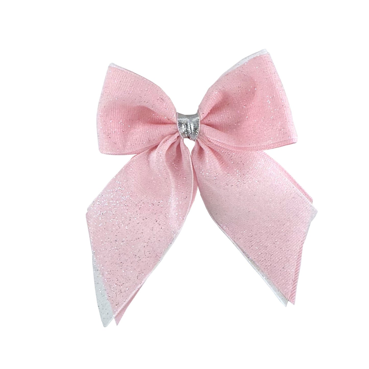 Light Pink + Glitter Pinch Bow