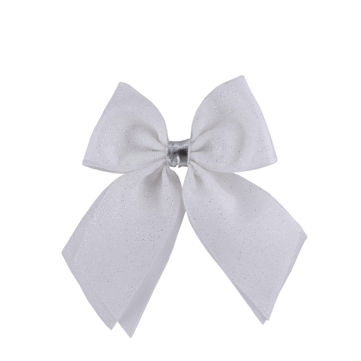 White + Glitter Pinch Bow