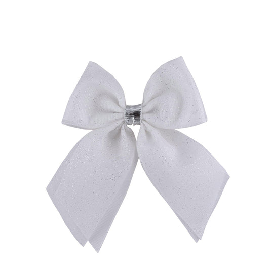 White + Glitter Pinch Bow