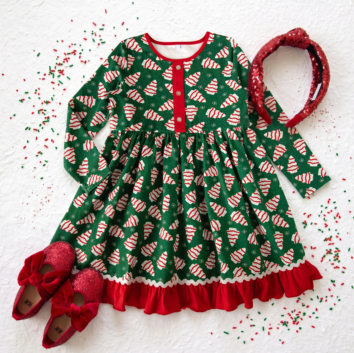 O' Christmas Tree Cake Dress *Pre-Order - Ships Late November / Early December 2026*