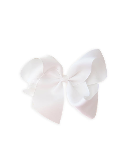 White Classic Hair Bow